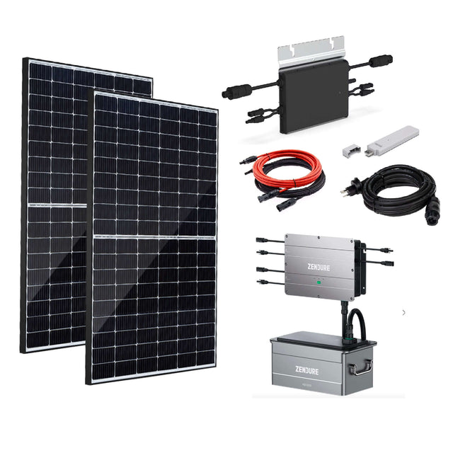 BALKONKRAFTWERK-SET 850Wp/600W, Zendure Solar Flow 960Wh - Supersolar