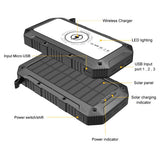 Wireless Solar Powerbank 20000mA