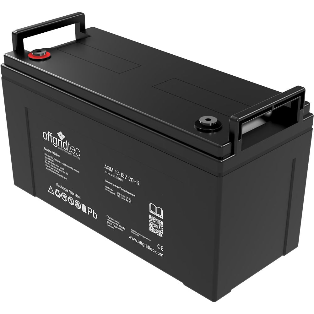 AGM 12V 122Ah 20HR - Solar Batterie Akku Extrem zyklenfest