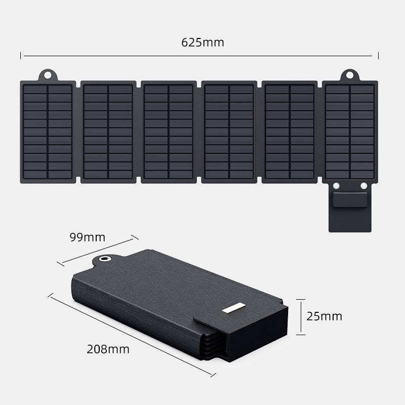 Solarpanel faltbar mit USB-Anschluss 10W