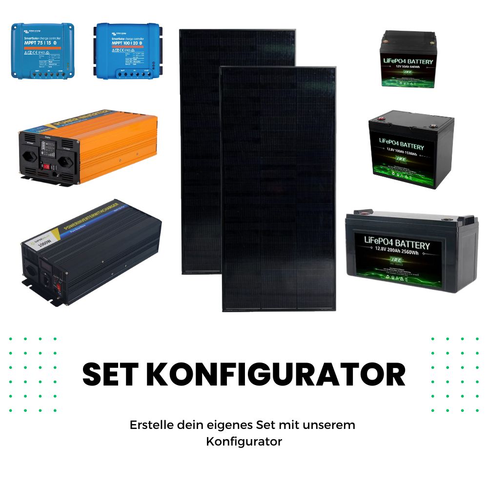 Solar-Set Konfigurator mit 110-330W Monokristallin-Modul Black