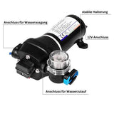 12v Wasserpumpe 2.76Bar 17l/min