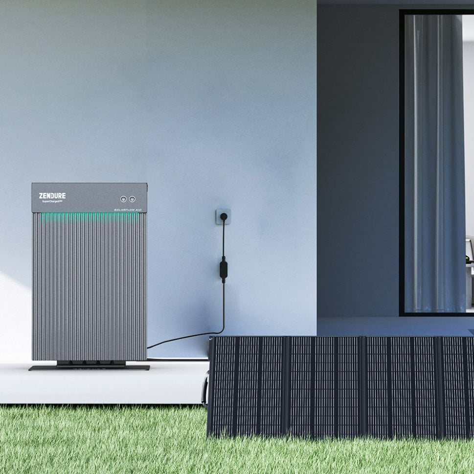 Balkonkraftwerk, Speicher, LiFePO4, Selbstheizfunktion, Smart PV-Hub, Plug&Play, App-Steuerung, Dual-1200W-MPPT, Kompakt, Platzsparnd, 10 Jahre Garantie, 2,4 kWh, IP65, Zendure, AIO 2400