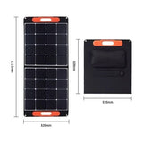 Das faltbare 100W Solarpanel ist ideal für Reisen, Camping und den Garten. Hoch effiziente, biegsame Solarzellen sorgen für Robustheit, selbst bei widrigen Witterungsbedingungen. Die sorgfältige Verarbeitung und das wasserabweisende Design gewährleisten Zuverlässigkeit und Langlebigkeit. Mit integrierten MC4-Steckern und USB5V DC18V Type-C9V Ausgang ist es umweltfreundlich und vielseitig.