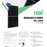 Das elegante Bluesun 425Wp Solarpanel mit schwarzem Rahmen bietet höchste Leistung und Zuverlässigkeit. Zertifiziert durch DEKRA Deutschland, kann es Schneelasten bis zu 5400Pa und Windlasten bis zu 2400Pa standhalten. Durch die Verwendung von Halbzellenmodulen mit 108 monokristallinen Zellen (182x182mm) erreicht das Panel eine um 2-3% höhere Leistung, bei einem Gewicht von 21,5 kg und den Maßen 1722x1134x30mm.  Technische Daten: Maximaler Ladestrom 25A, 