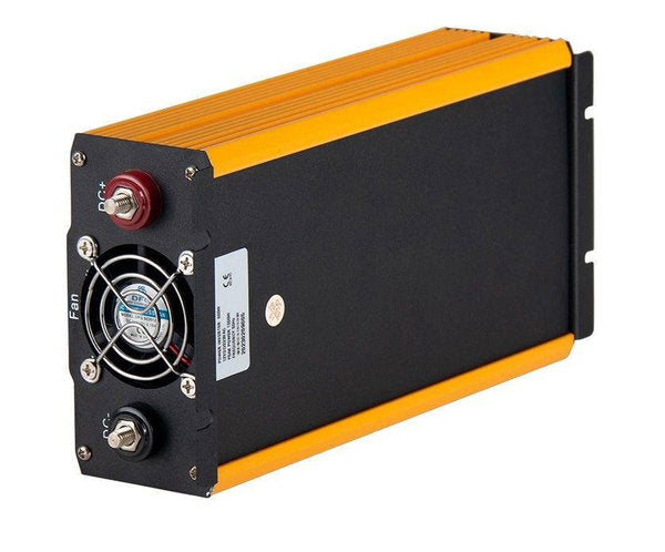 The 500-watt Pure Sine Wave Inverter efficiently converts 12 V DC power into 230 V AC power, perfect for car batteries, truck batteries, and solar island systems. With 100% pure sine wave output, high power reserves, top-notch quality, and a Swiss socket, it is versatile and reliable. Compact dimensions of 27.8 x 17 x 10.5 cm and a weight of 2.75 kg make it practical and lightweight.