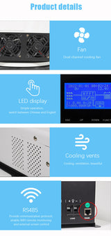 Supersolar's MPPT Charge Controller GL / 80AMP combines modern design with advanced MPPT technology. It intelligently adapts to various battery types, optimizes charging performance, and provides integrated multi-protection for superior safety. A top-tier product for reliable energy applications.